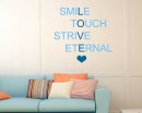 Smile Touch Quotes Wall Decal Motivational Vinyl Art Stickers